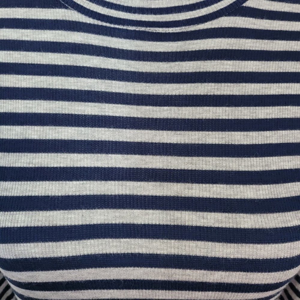 Chico's Zenergy Amber Striped Tunic Dress Gray Navy Active Wear 0 (US Small/4) - Picture 8 of 13